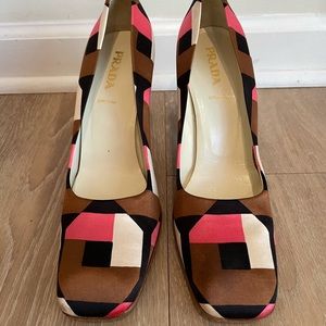 Prada Geometric Pumps